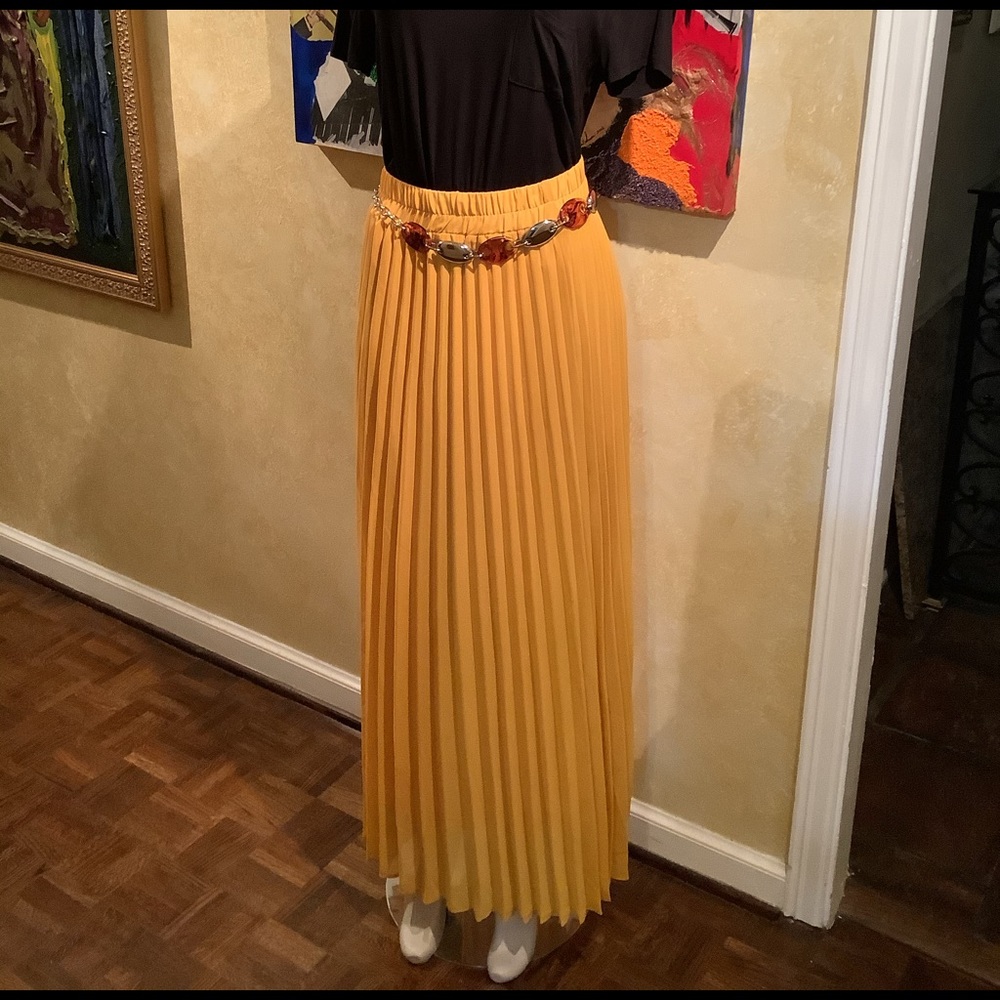 Ladies pleated maxi skirt